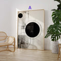 Geometrische Abstrakte Poster · Geschenkidee · Moderne Schwarz Beige Wandkunst mit Minimalistischem Design · Print ohne Rahmen