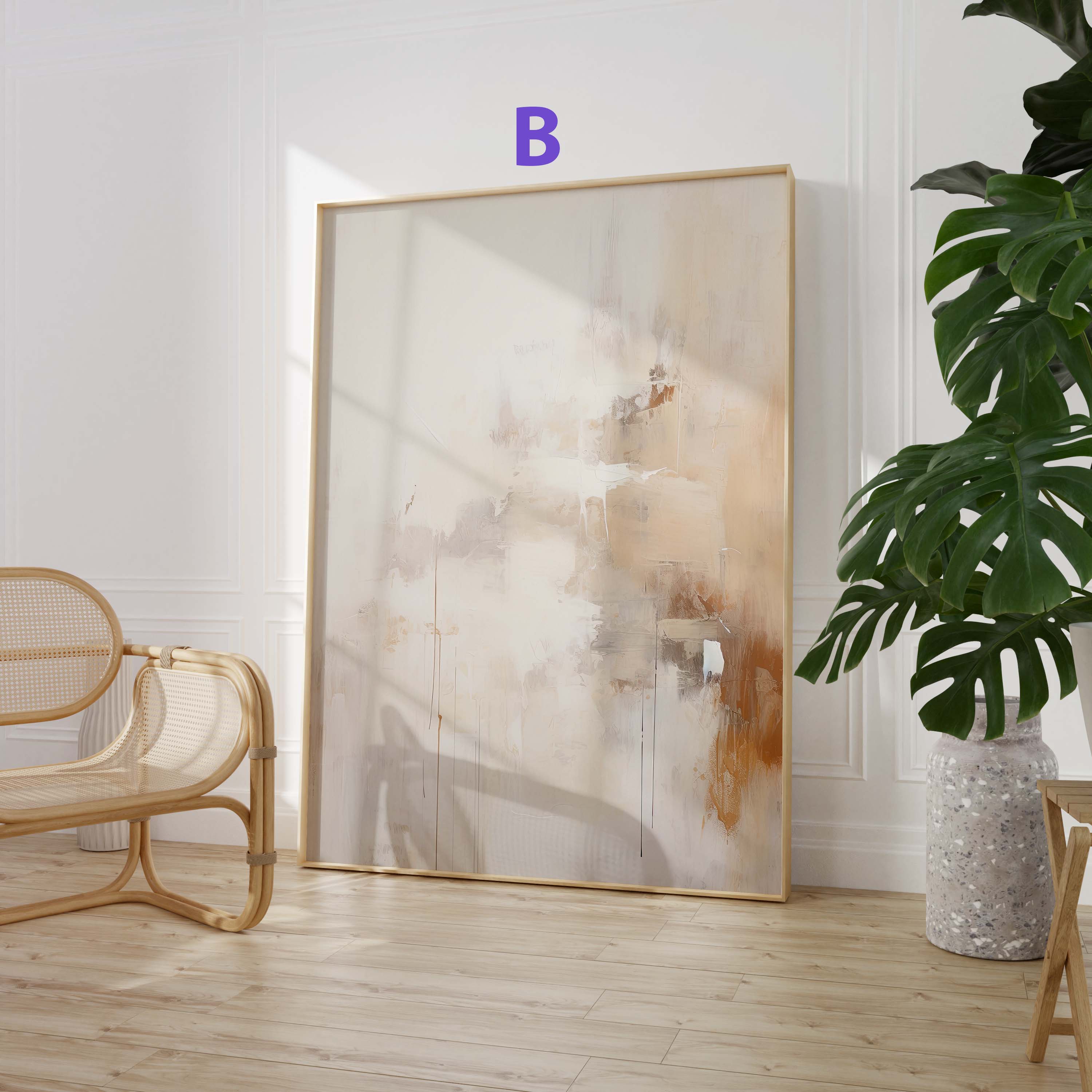 Geometrische Abstrakte Poster · Geschenkidee · Moderne Schwarz Beige Wandkunst mit Minimalistischem Design · Print ohne Rahmen