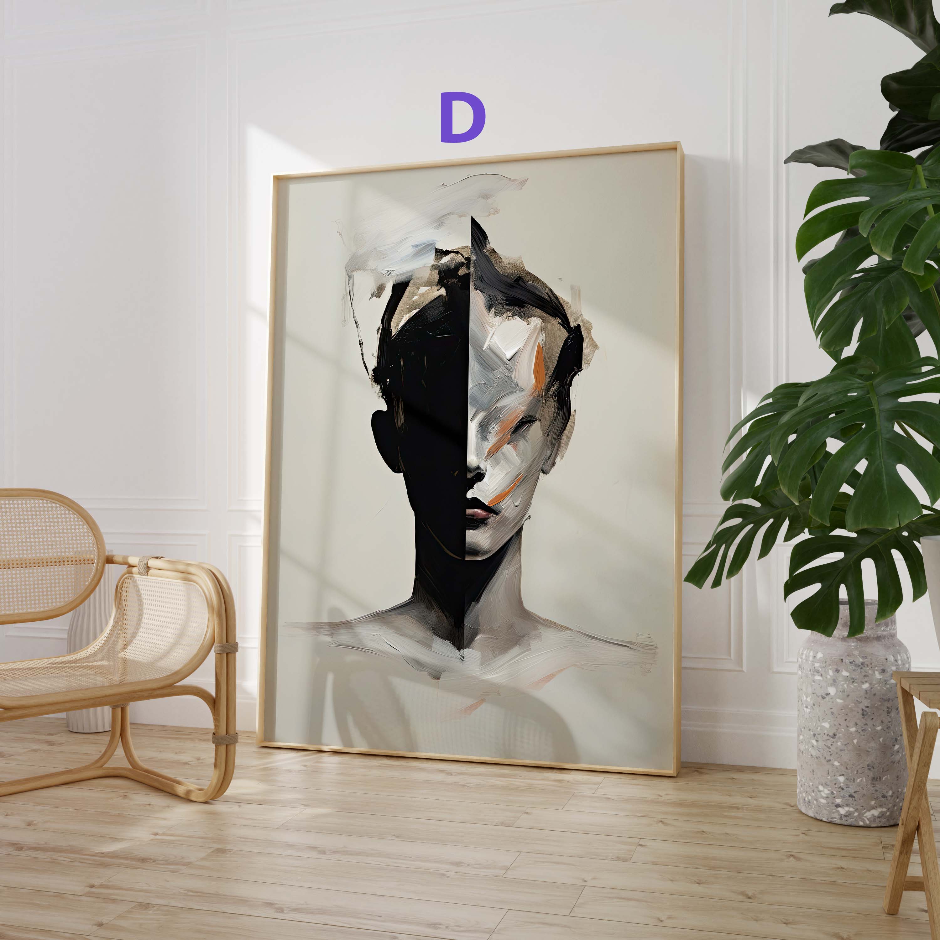 Geometrische Abstrakte Poster · Geschenkidee · Moderne Schwarz Beige Wandkunst mit Minimalistischem Design · Print ohne Rahmen