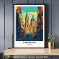 Affiche de voyage Saragosse | Impression Saragosse, Espagne - Dans les rues de Saragosse