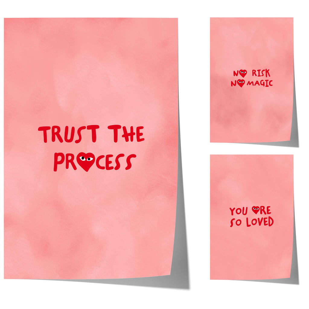 Trust The Process Poster · Geschenkidee · Minimalistisches Motivational Style Design · Urban Kunst · Moderne Wanddeko · Print ohne Rahmen